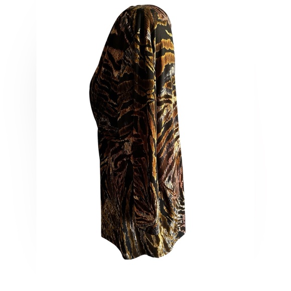 PERSEPTION WOMEN ANIMAL PRINT PULLOVER TOP BLOUSE SZ 3X - Picture 2 of 9